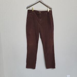 Coldwater Creek Corduroy Pants Womens Size 14 (35 Waist) Brown Straight Leg